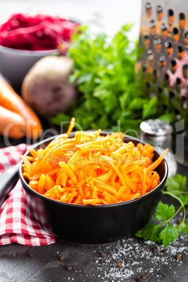 Fresh grated carrot
