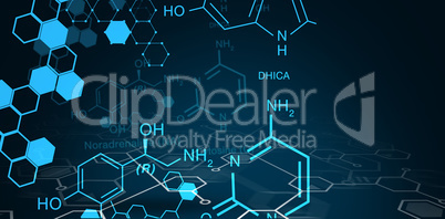 Digital background with chemical sign