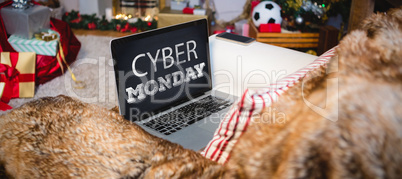 Composite image of title for celebration of cyber monday