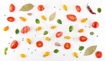 Vegetable pattern. Food background.Flat lay.