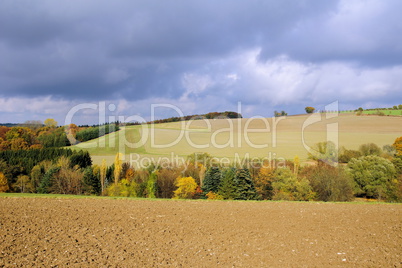 bunt gefärbte Herbstlandschaft