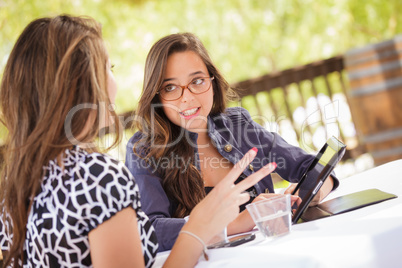 Expressive Young Adult Girlfriends Using Their Computer Electron