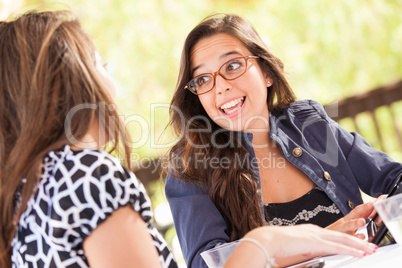 Expressive Young Adult Girlfriends Using Their Computer Electron