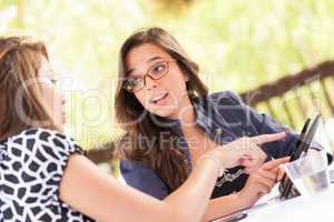 Expressive Young Adult Girlfriends Using Their Computer Electron