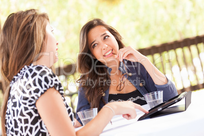 Expressive Young Adult Girlfriends Using Their Computer Electron