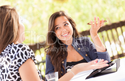 Expressive Young Adult Girlfriends Using Their Computer Electron