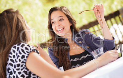 Expressive Young Adult Girlfriends Using Their Computer Electron