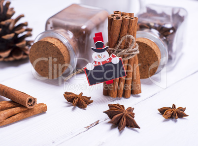 spices cinnamon and star anise