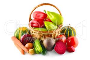 vegetables isolated on a white background