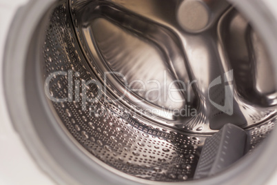 Metallic interior of washer