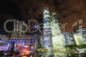 Night town city lights expoture