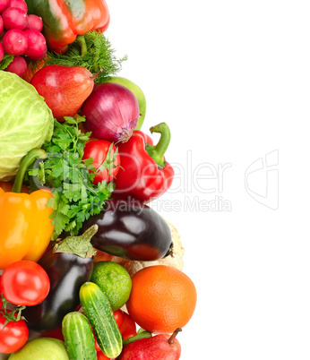 fruit and vegetable isolated on white background