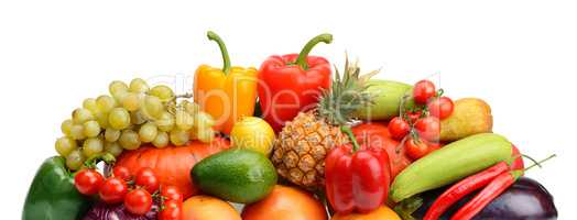 fruit and vegetable isolated on white background