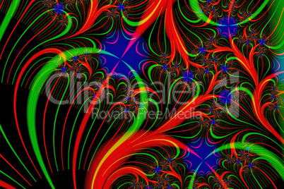 Fractal image: the intricate pattern in Oriental style.