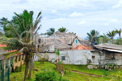 Abandoned houses after the tsunami.