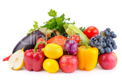 fruit and vegetable isolated on white background