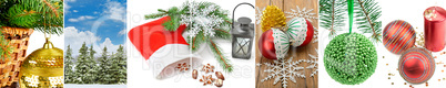 Composition of the Christmas decorations .