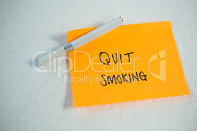New years resolutions quit smoking with single cigarette