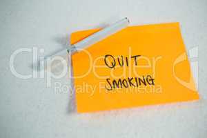 New years resolutions quit smoking with single cigarette