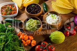 Various mexican food ingredients