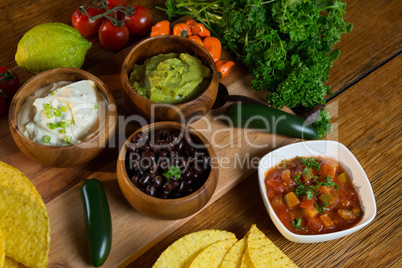 Various mexican food ingredients