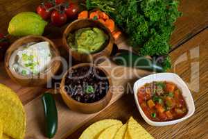 Various mexican food ingredients