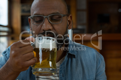 Man drinking beer