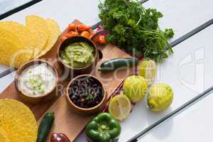 Various mexican food ingredients