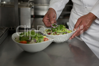 Male chef preparing meal