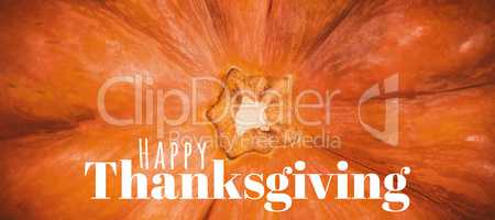 Composite image of digitally generated image of happy thanksgiving text