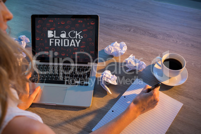 Composite image of black friday advert