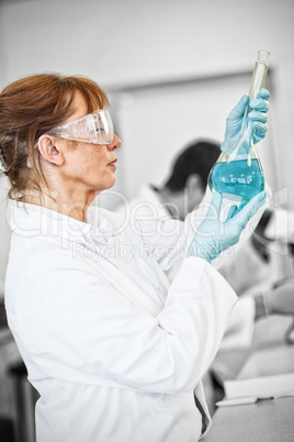 Scientist looking chemical