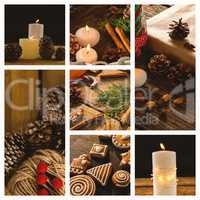 Candle and Christmas decoration