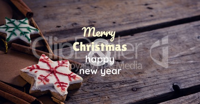 merry Christmas and happy new year text