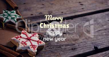 merry Christmas and happy new year text