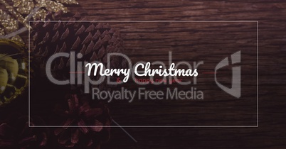 merry Christmas and happy new year text on Christmas background