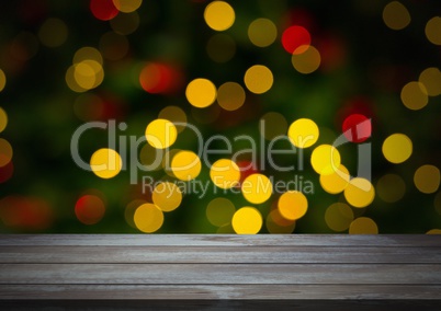 Wooden floor with Christmas theme background