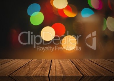 Wooden floor with Christmas theme background