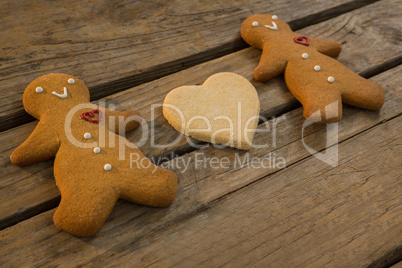 Close up of gingerbread cookies