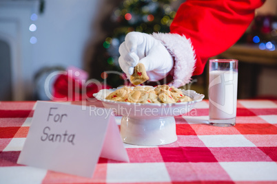 Breakfast for Santa kept on table