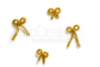 Christmas decorations on white background