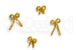 Christmas decorations on white background