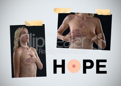 Hope text and Breast Cancer Awareness Photo Collage