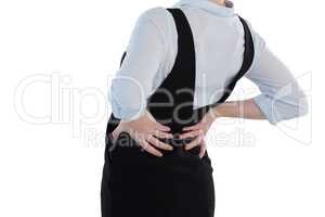 Female executive suffering from backache