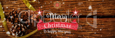 Christmas message with copy space