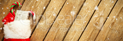 Composite image of snow falling