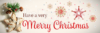 Christmas message with copy space