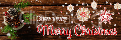Christmas message with copy space