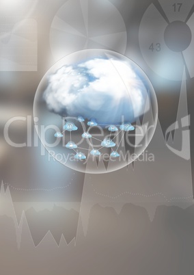 Cloud bubble in front of blurred office