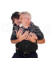 Middle age couple embracing